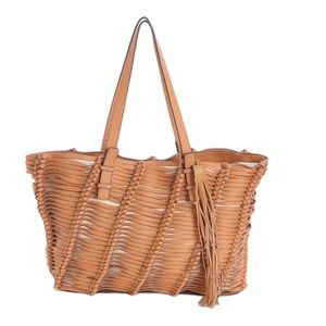 Vince Camuto Isla braided leather tote bag purse